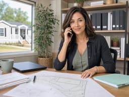 Piermits permit specialist at her desk